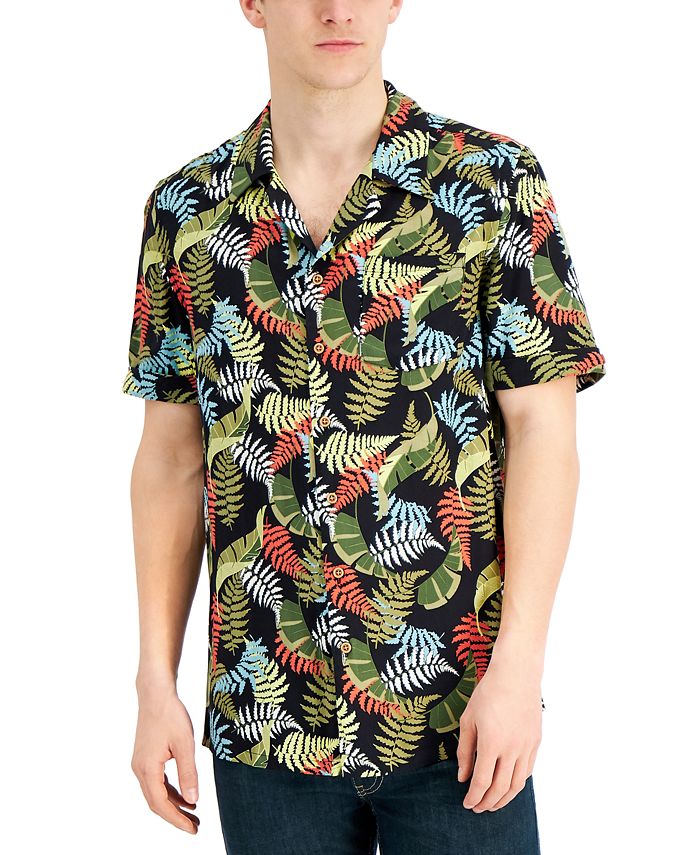 Collectif Men's Oscar Relaxed-Fit Tropical Palm-Print Camp Shirt ...