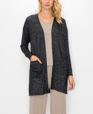 Women's Cozy Front Pocket Side Slit Cardigan