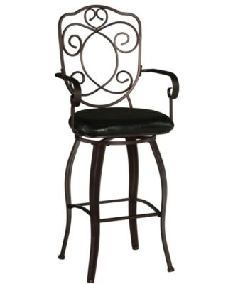 Linon Home D Cor Garber Back 30 Metal Swivel Bar Stool Macy S   18510512 Fpx.tif