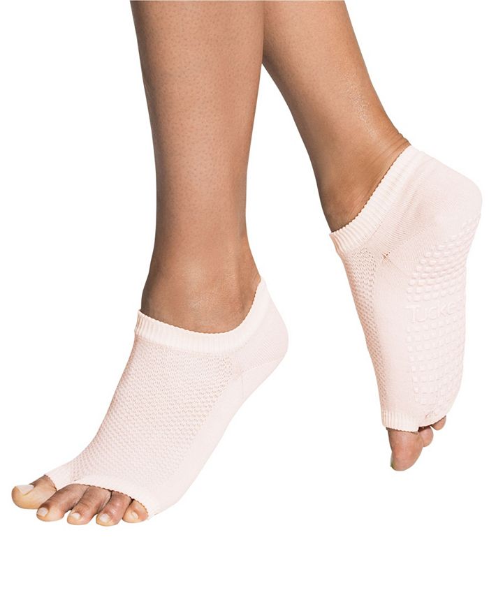 TUCKETTS Women's Open Toe Grip Sock for Pilates Barre Yoga Anklet - Macy's