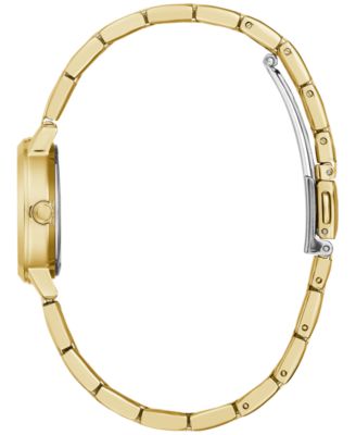Women's Diamond-Accent Gold-Tone Stainless Steel Bracelet Watch 25mm