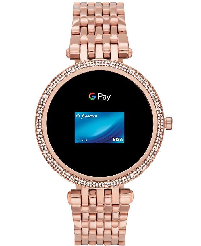 michael kors gen 5e darci smartwatch two tone stainless steel