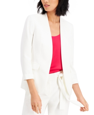 Bar Iii 3/4-Sleeve Cuffed Blazer Created For Macy's