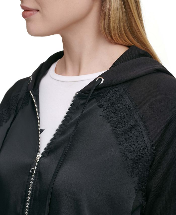 DKNY MixedMedia Hooded Jacket Macy's