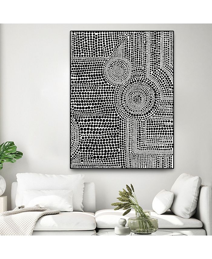 Giant Art Clustered Dots a Oversized Framed Canvas, 40