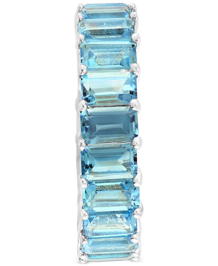 EFFY Collection - Blue Topaz Emerald-Cut Band (9-1/3 ct. t.w.) in 14k White Gold