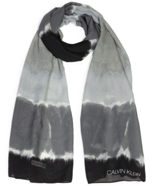 Calvin Klein Tie-Dyed Striped Scarf