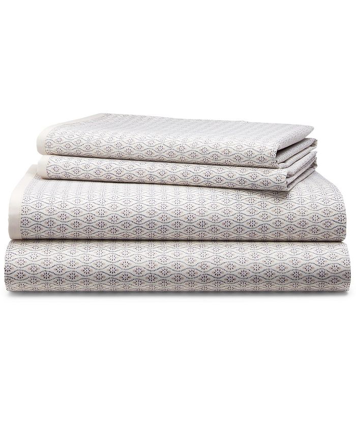 Lauren Ralph Lauren Estella Trellis Cotton Sateen 4Pc. Sheet Set, King