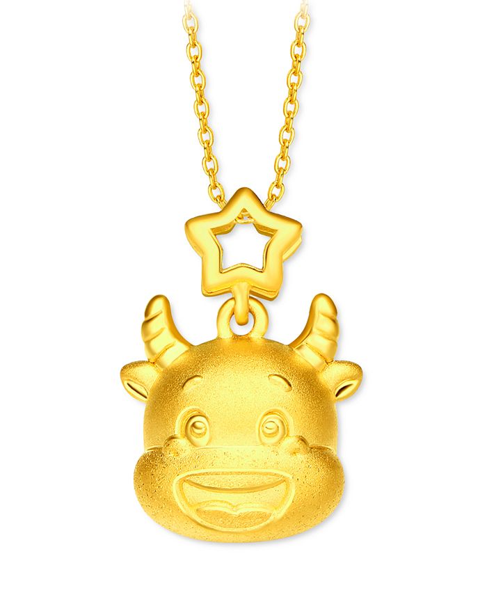 Chow Tai Fook Year of the Ox Charm Pendant in 24k Gold Macy's