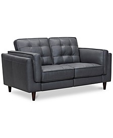 Kavier 64" Leather Loveseat with Power Foot Rest, Created for Macy's