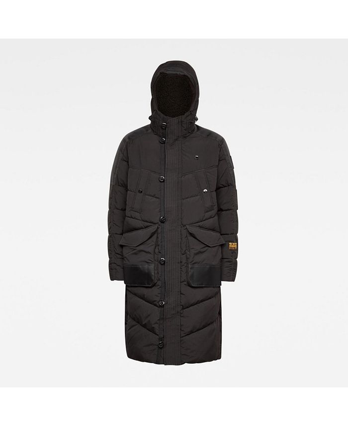 G Star Raw Men s Utility Quilted Hooded Extra Long Parka Macy s