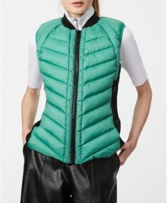 mens burnt orange puffer vest