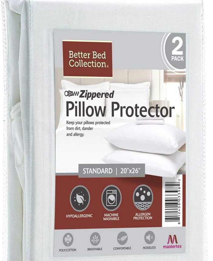 Better Bed Collection Zippered Anti-allergenic Pillow Protectors - Macy's