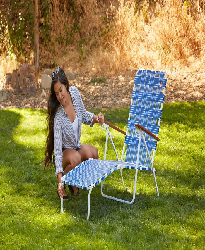 Outdoor Spectator Classic bed Folding Chaise Lounger Camp/Lawn Chair