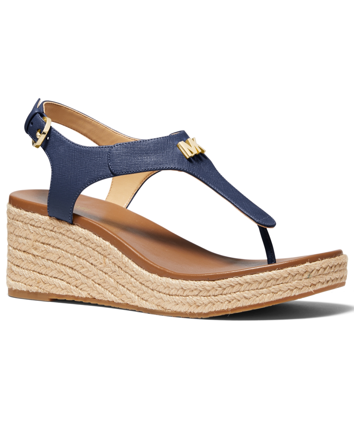 Michael Kors Michael  Women's Laney Thong Espadrille Wedge Sandals In Navy