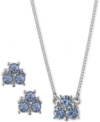 Givenchy - 2-Pc. Set Crystal Earrings & Pendant Necklace, 16" + 3" extender