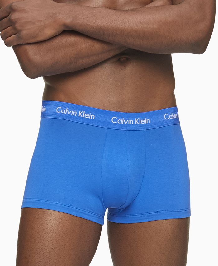 Calvin Klein Mens Cotton Stretch Low Rise Trunk 3 Pack - Belle Lingerie