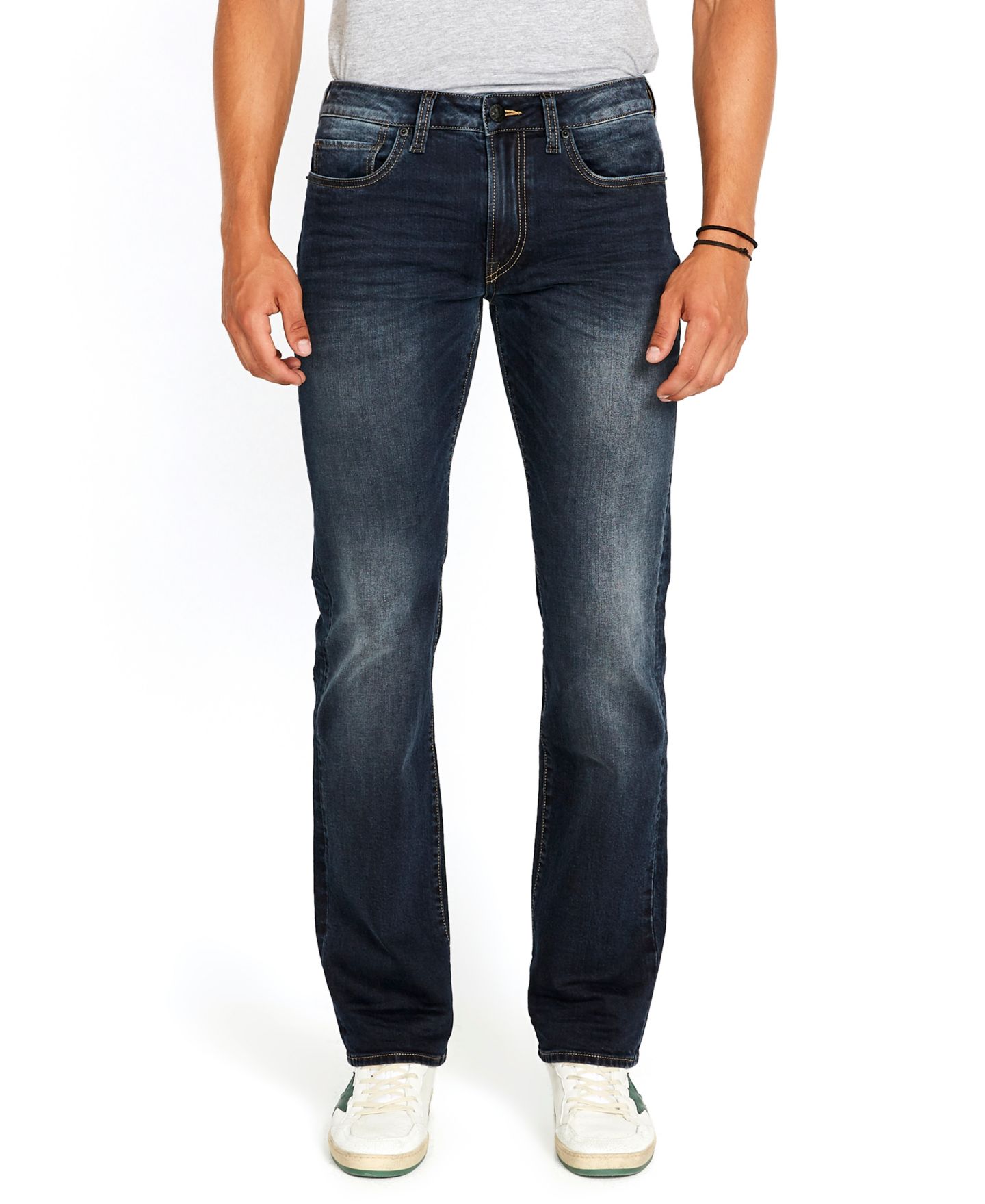 Мужские джинсы Buffalo David Bitton Relaxed Straight Driven, цвет: Тёмный индиго — фото 1