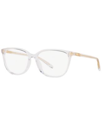 Michael Kors Women's Santa Clara Rectangle Eyeglasses, MK4067U55-o - Transparent