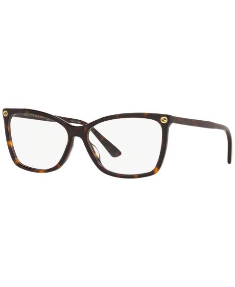 Женские очки Gucci Woman Cat Eye Plastic GG0025O Eyeglasses, цвет: Гавана