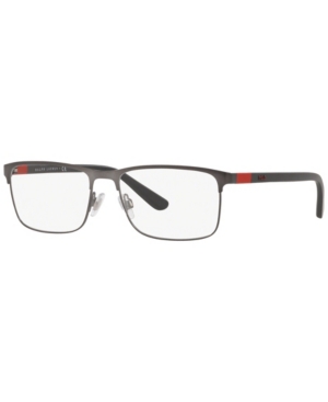 Polo Ralph Lauren Ph1190 Men's Rectangle Eyeglasses In Dark Gunmetal