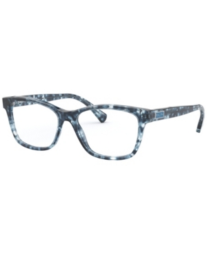 Ralph By Ralph Lauren Ra7117 Women's Rectangle Eyeglasses In Havana Blue