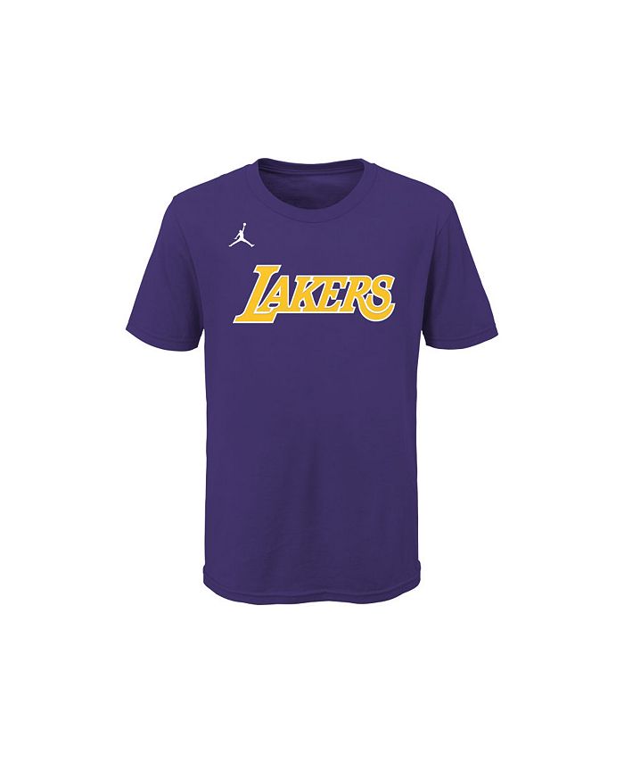 Jordan Youth Los Angeles Lakers Statement Wordmark T-Shirt - Macy's
