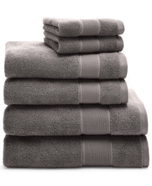 Ralph Lauren Sanders Solid Cotton 6-pc. Towel Set In True Charcoal