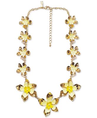 INC International Concepts - Gold-Tone Yellow Flower All Around Necklace, 18" + 3" extender