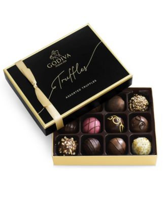 Godiva Signature Truffles Assorted Chocolate Gift Box 12 Piece - Macy's