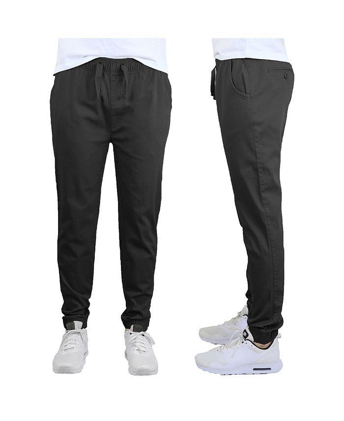 Galaxy By Harvic Men's Slim-Fit Classic Cotton Stretch Jogger Pants ...