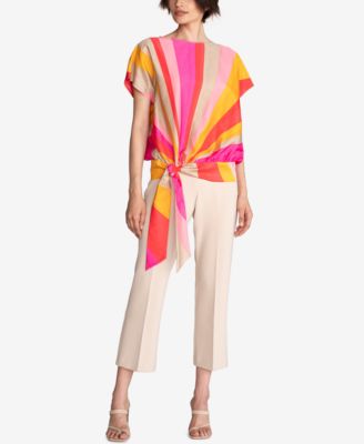 Trina Turk - Carlsbad Cotton Striped Tie Top