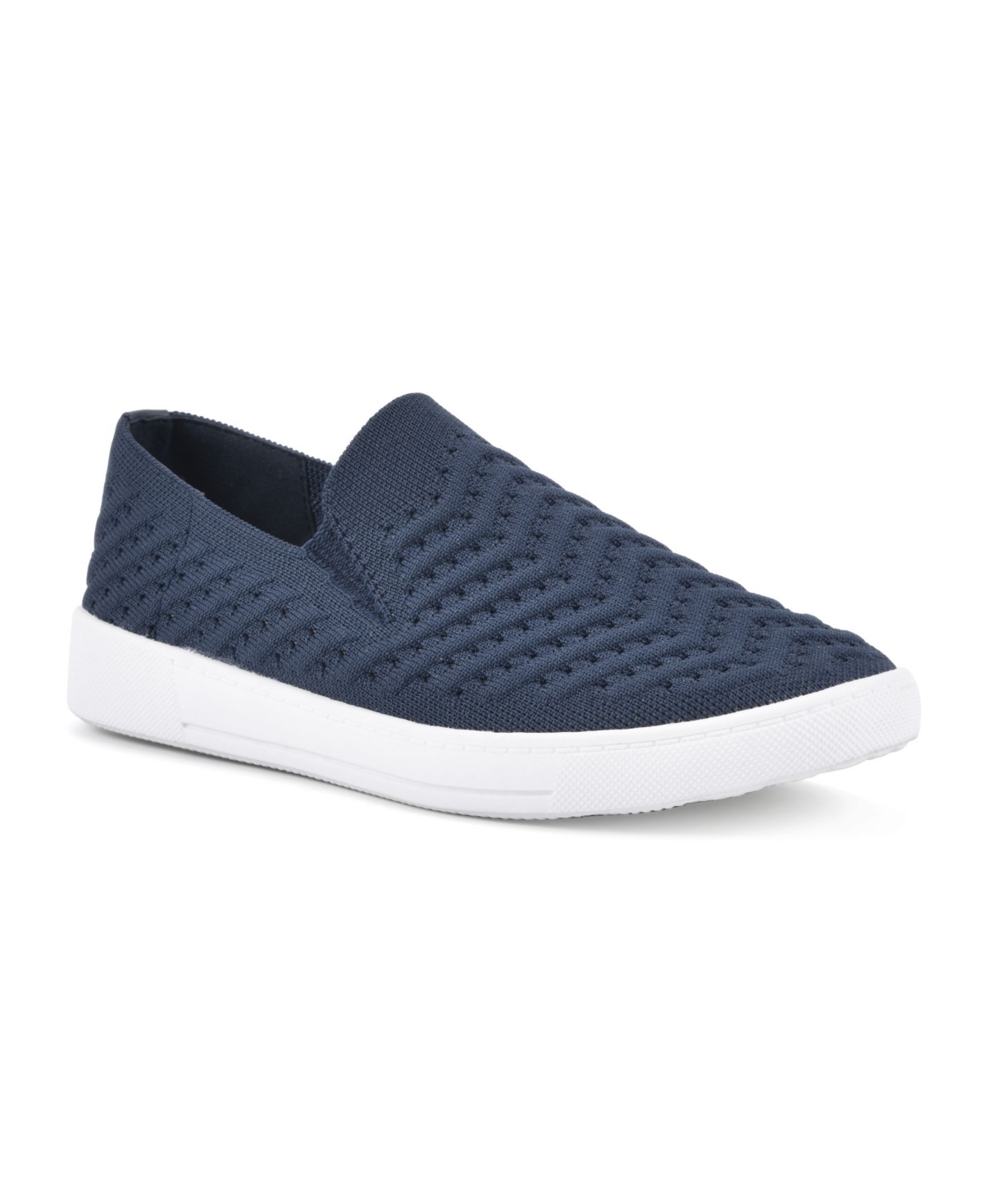 White Mountain Women's Courage Slip On Sneakers In Navy,fabric
