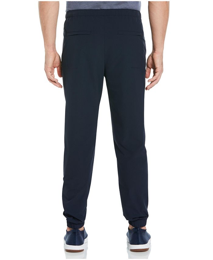 Perry Ellis Men's Slim Fit 4-Way Stretch Ripstop Belted Jogger Pant ...