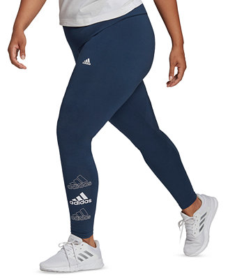adidas Plus Size Women's Essentials Stacked-Logo Tights - Macy's