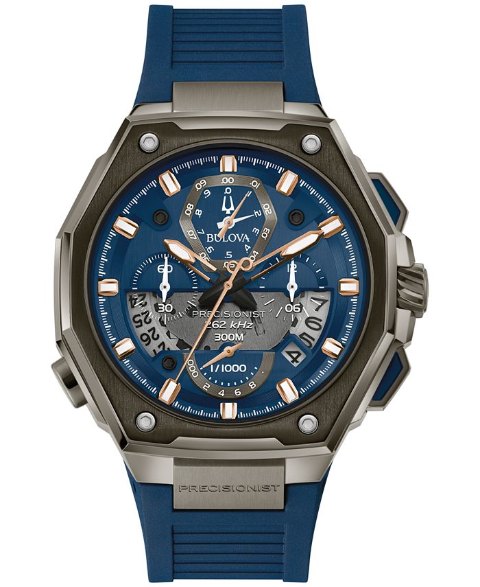 Bulova men's rubber strap watch sales