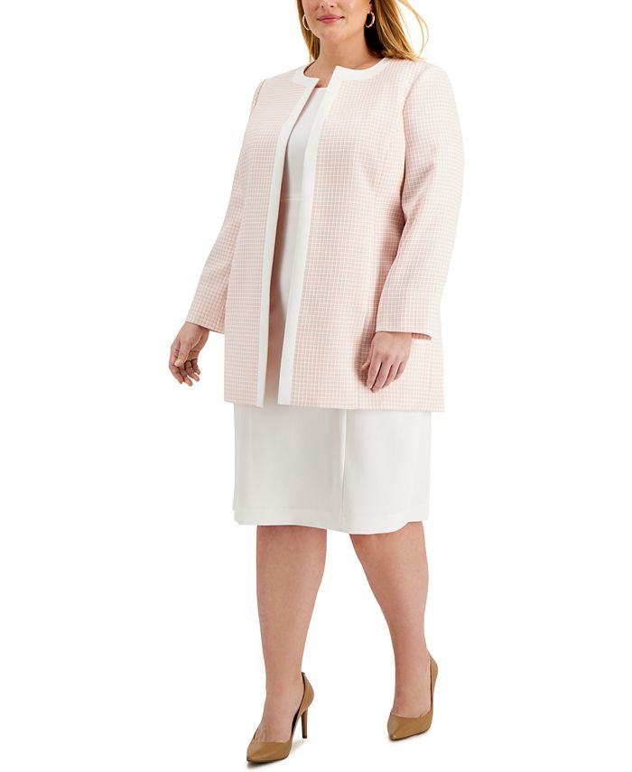 Le Suit Long Jacket Dress Suit - Macy's