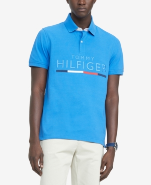 Tommy Hilfiger Men's Custom-Fit Toby Embroidered Logo Pique Polo