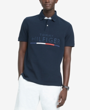 Tommy Hilfiger Men's Custom-Fit Toby Embroidered Logo Pique Polo