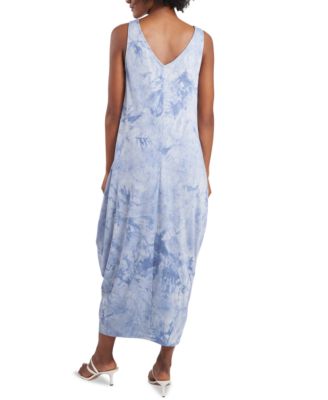 MSK Tie-Dyed Handkerchief-Hem Maxi Dress - Macy's