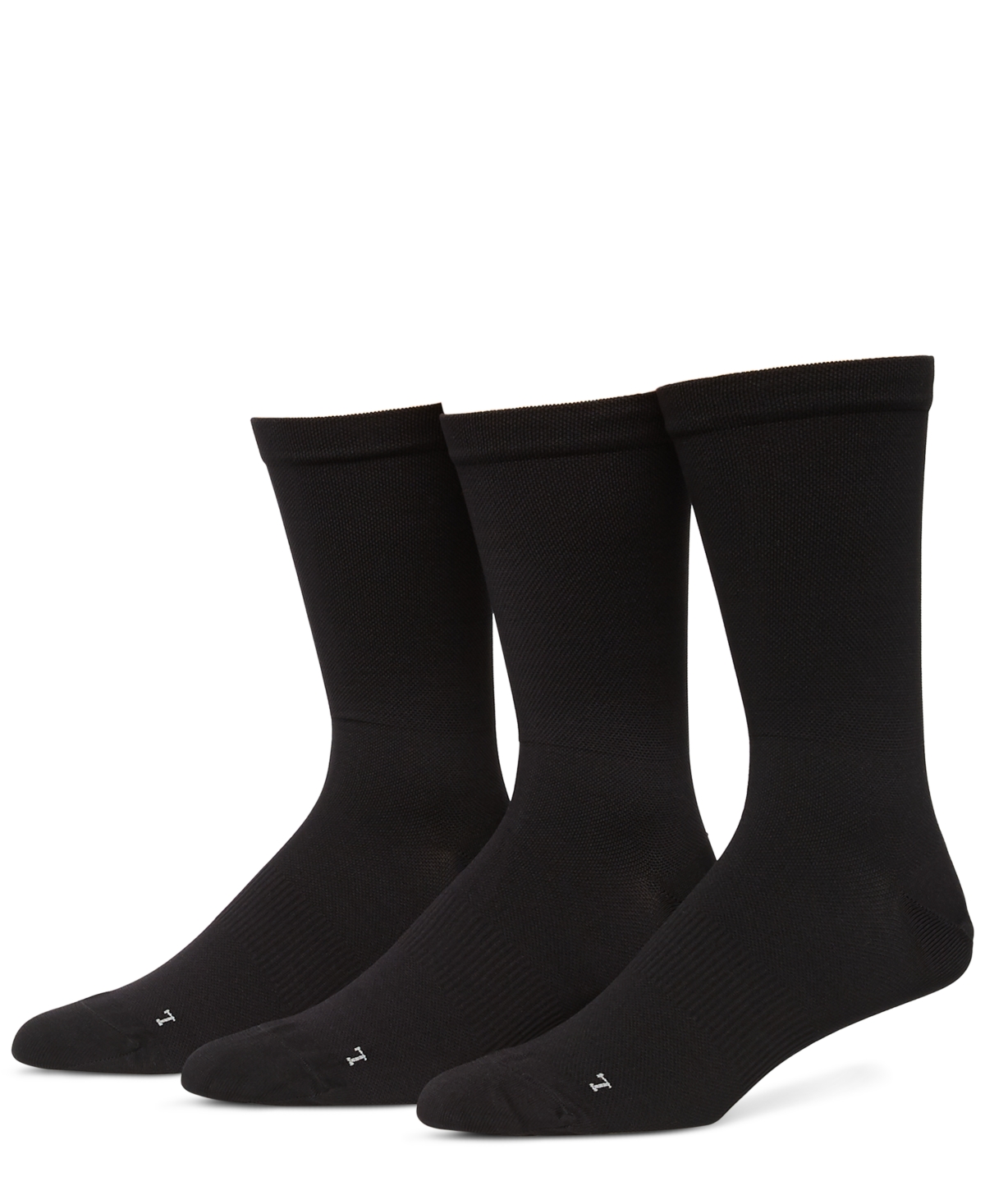 Men's 3-Pack Pique Flat Socks - Anthracite