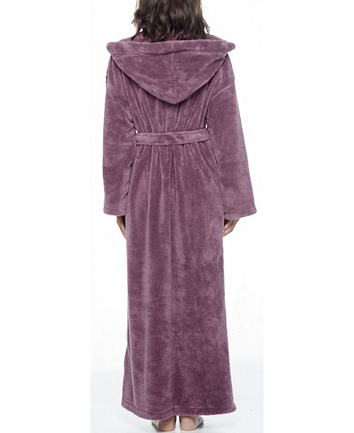Arus Hooded Full Ankle Length Premium Fleece Bathrobe Macys 