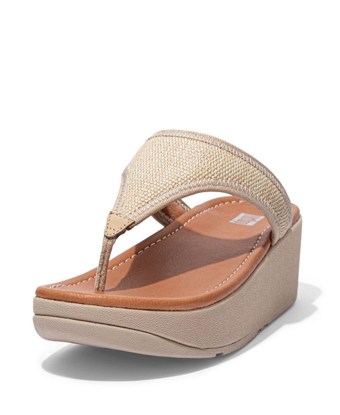 FitFlop Women s Lulu Sleek Straw Raffia Toe Post Sandals Macy s