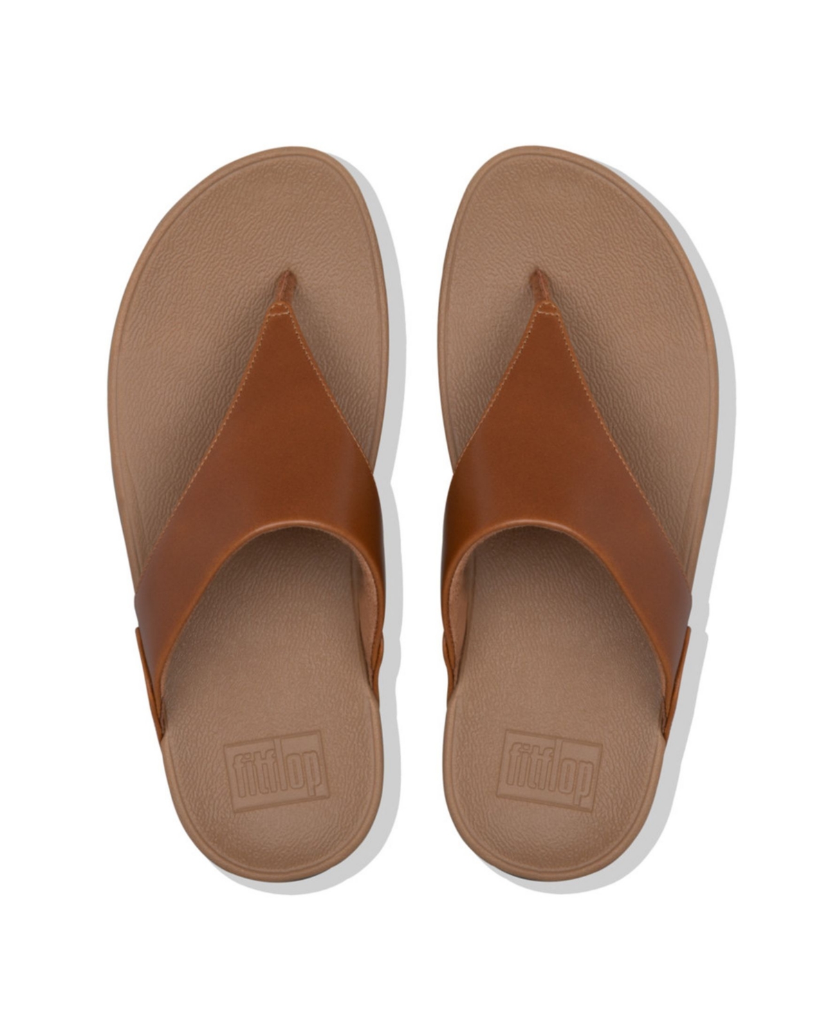 Fitflop Lulu Leather Toepost Womens Flip-flop In Light Tan 592