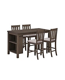 CLOSEOUT! Jefferson Counter Height Dining 5-Pc ( Table + 4 Side Chairs)