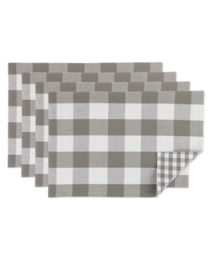 Design Import Reversible Gingham - Buffalo Check Placemat Set