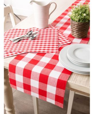 Reversible Gingham - Buffalo Check Table Runner, 14" x 108"
