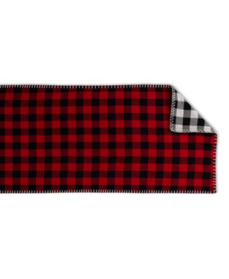 Christmas Buffalo Check with Embroidery Table Runner