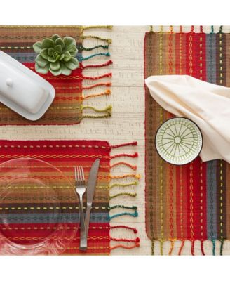 Stripe with Fringe Placemat, Set of 6