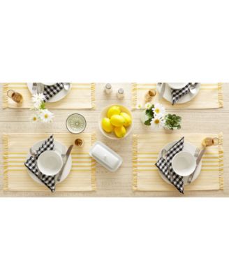 Stripes with Fringe Placemat, Set of 6